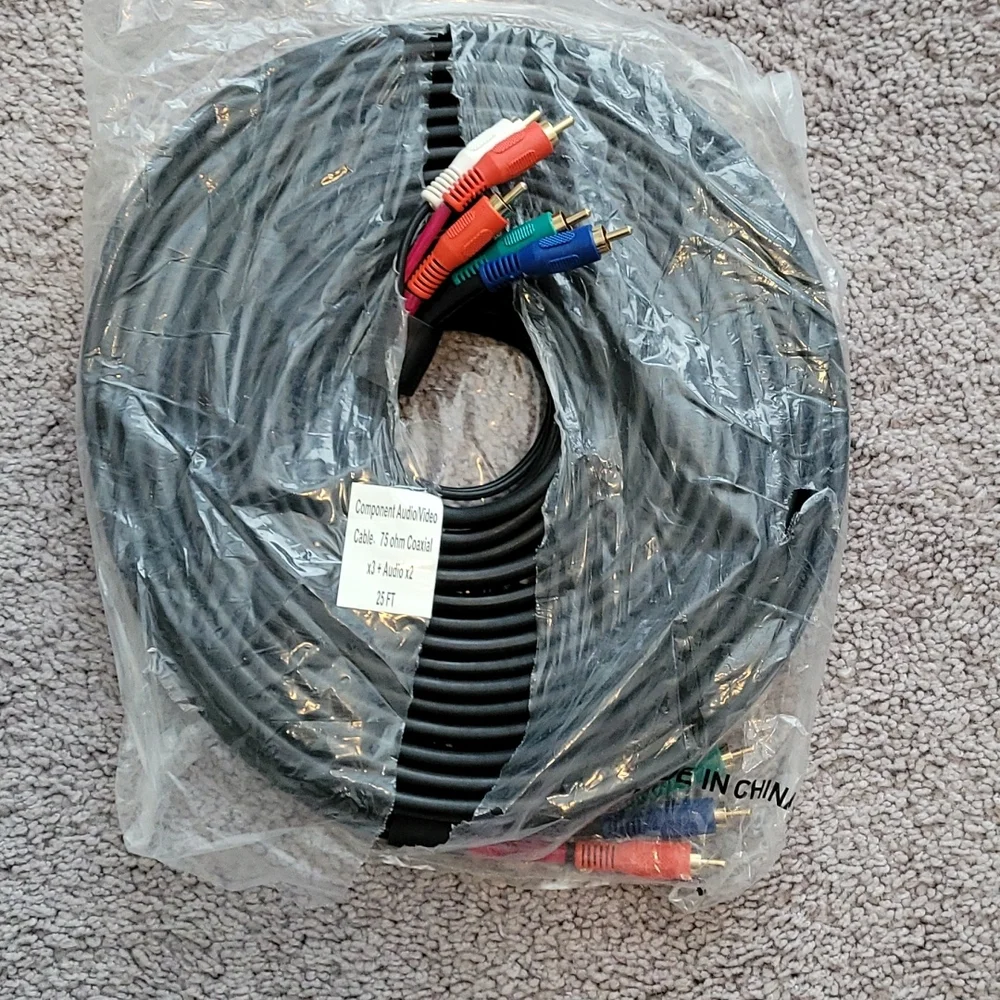 25 ft 5-RCA male-to-male cable